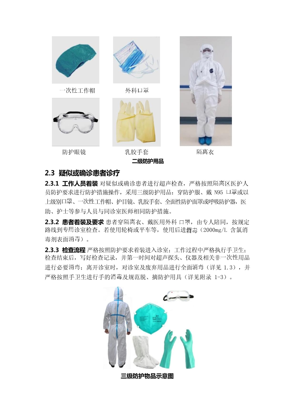 超聲醫(yī)學(xué)科醫(yī)護(hù)人員新型冠狀病毒防護(hù)指導(dǎo)意見 防護(hù)用品的規(guī)范使用與管理